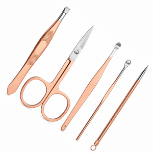 ชุดอุปกรณ์ทำเล็บเท้าสีโรสโกลด์ MANAN INSTRUMENTS ชุดเครื่องมือทำเล็บสแตนเลส 5 in 1 กรรไกรตัดเล็บมือขวา ทนทาน หรูหรา - Product Image 4