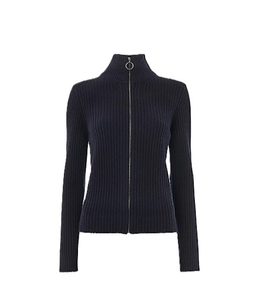 Plus Size Women <b>Zip</b> Up Knit Sweater Stand Collar Pullover <b>Cardigan</b> Solid Color Casual Winter Outerwear Breathable - Product Image 4