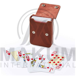 Personalized Leather Playing Card Case Storage <b>Box</b> Single Deck Leather Playing Card Pouch Holder for Poker and Bridge - Product Image 6