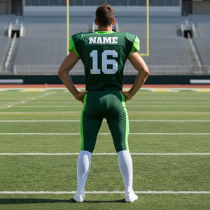 Maillot et pantalon de football américain unisexe de haute qualité 100 % polyester avec design sublimé, logo personnalisé imprimé, grande taille, short - Product Image 2