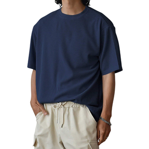 เสื้อยืดสตรีทแวร์ทรงโอเวอร์ไซส์สำหรับผู้ชายและผู้หญิง ผ้าฝ้าย 100% ล้างสีแบบแอซิด ทรงยาว หนักพิเศษ สไตล์วินเทจ สำหรับงานแบรนด์ดิ้ง - Product Image 1