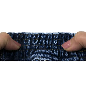 Shorts en jean pour hommes à ourlet effiloché, style streetwear déchiré, décontracté, en coton, coupe décontractée, confortable pour l'été - Product Image 6