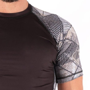 Customize Your Own Logo Heat-Transfer Printed Half Sleeve Rash Guard <b>Compression</b> <b>Shirts</b> <b>for</b> MMA BJJ Quick Dry Polyester/Nylon - Product Image 4