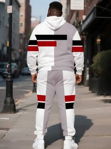 Thermal Hooded Casual <b>Tracksuit</b> Designed for Winter Comfort with Insulated Heavyweight Fabric Soft Texture Regular Fit - Product Image 2