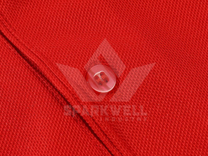 Camisa Polo Oxford de Algodón Roja para Hombre, Manga Corta, Diseño Bordado en la Parte Delantera, Transpirable, Color Sólido, Corte Regular Informal - Product Image 5