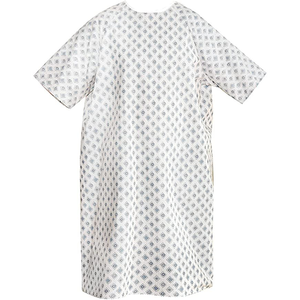 Bata de Paciente Unisex Reutilizable de Polialgodón, Manga Corta, Bata Médica de Hospital, Uniforme de Enfermera con Estampado OEM - Product Image 1