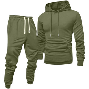Conjunto Deportivo Personalizado OEM para Hombre, Sudadera con Capucha Beige y Pantalones Joggers, 2 Piezas - Product Image 2