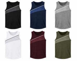 Men's O-Neck Sleeveless <b>Tank</b> <b>Top</b> Color Blocked Quick Dry Sporty Fit Knitted Polyester <b>Black</b> Gray Design Sporty Men <b>Tank</b> <b>Top</b> - Product Image 6