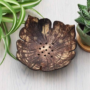 Escurridor de jabón para fregadero de cocina, bandeja protectora de cáscara de coco natural para champú y jabón en barra - Product Image 6