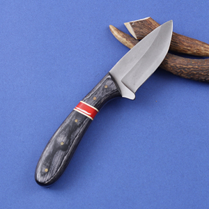 Couteau de chasse à lame fixe en acier 12c27, finition Acid Etch, pointe tombante, manche en résine de qualité industrielle, couteaux de chasse personnalisés OEM - Product Image 3