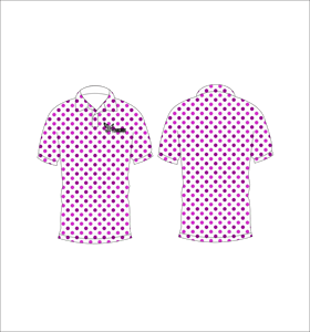 เสื้อโปโลผู้ชายแบบสั่งทำพิเศษ ลายจุดสีชมพู เสื้อกอล์ฟ ซับเหงื่อ แห้งเร็ว แขนสั้น ชุดยูนิฟอร์มประสิทธิภาพสูง ผู้ผลิต OEM - Product Image 1