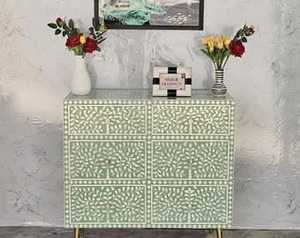 Top Quality Bone Inlay Star <b>Lattice</b> Style Chest Drawer Hot Selling Bone Inlay Furniture Living Room Furniture Chest Drawer - Product Image 1