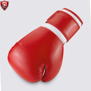 Gants de boxe SUMROOS SI en cuir noir et or avec sangle de poignet réglable, durables, protecteurs, confortables, équipement d'entraînement, design à lacets - Product Image 4