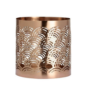 Elegant glass <b>votive</b> <b>candle</b> holder with scroll design ideal for dining tables sideboards and decorative corners - Product Image 4