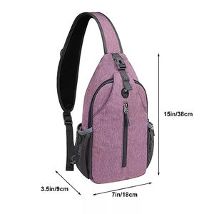 Sac à bandoulière réglable unisexe élégant et imperméable, sac à bandoulière décontracté pour le voyage - Product Image 4