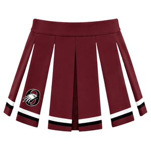 Ensemble d'uniforme de cheerleading bordeaux : Crop top et jupe plissée pour compétition de danse d'équipe, tenue de performance sportive - Product Image 5