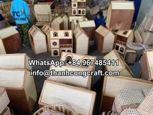 High-End Adorable Handwoven Rattan <b>Doll</b> Furniture Set Natural Kid Toys Encouraging Imaginative Play - Product Image 4