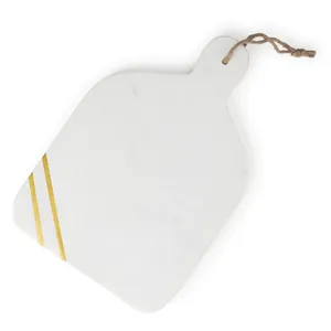 Customized Finished New Look White Marble Chopping <b>Board</b> for Kitchen Use & Serving Platter for Cutting Kitchen Vegetable Fruits - Product Image 1