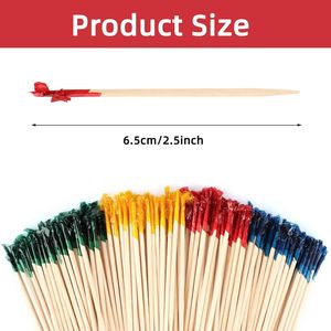 2000 Pezzi Stuzzicadenti in Legno da 2,5 Pollici Colori Assortiti per Aperitivi - Product Image 1