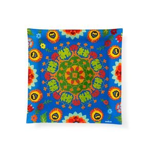 Vassoio di Servizio Excelsa New Delhi in Vetro 30x2.5x30 Cm Multicolore - Product Image 1