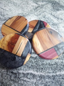 Wooden & Resin Coffee Cup Coasters for Hotel & Office Custom Size Tea Cup Coasters for in Manufacture Price - Product Image 5