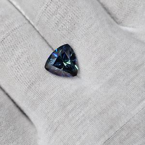 Alta calidad Aqua Blue Trillion Cut Natural Moissanite Piedra preciosa suelta Hermoso acabado para la fabricación de joyas recubiertas - Product Image 2