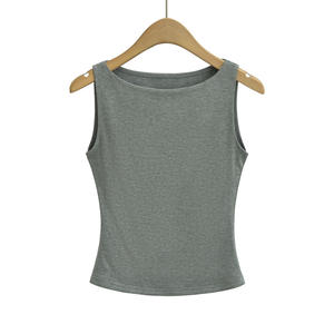 เสื้อกล้ามผู้ชายแบบใหม่ น่ารัก ใส่สบายสำหรับฤดูร้อน แบบเปิดไหล่ สองชั้น ระบายอากาศได้ดี ถักทออย่างประณีต ทรงเข้ารูป แขนกุด สั้น เป็นมิตรกับสิ่งแวดล้อม - Product Image 4