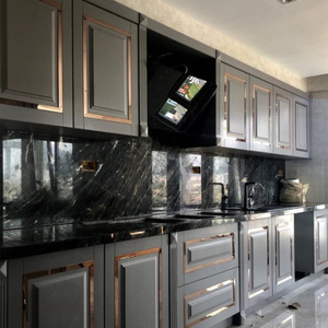 Muebles de Cocina Modernos de Lujo Berfa, Juego de Muebles Modulares con Encimera de Mármol, Fácil de Limpiar, Resistente al Agua, para Villa, Apartamento, Hogar - Product Image 1