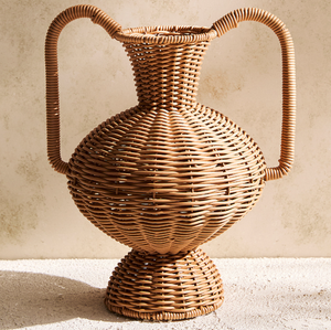 Jarrón Tejido de Ratán Natural con Asas, Hecho a Mano, Ecológico, Decoración del Hogar, Estilo Bohemio, para Pedidos al por Mayor - Product Image 2