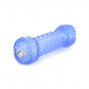 Jouet pour chien Yommy en PVC transparent, haltère de 12,5 cm, jouet à mâcher qui couine pour animaux de compagnie - Product Image 2