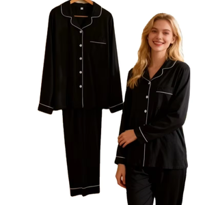 Loose Full Length Adult Women's Animal Print Terry Fabric Breathable Pajama Set for Spring and Summer manufactures in Bangladesh - Product Image 1