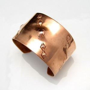 Handmade <b>Copper</b> Cuff for Ladies Fashion in Latest Design in modern for women & men party and any occasion usage metal craft - Product Image 6