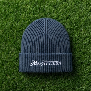 Gorro de Punto Acanalado Azul Oscuro Personalizado, Gorro de Invierno Cálido con Puño y Logotipo Bordado - Product Image 6