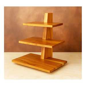 Affordable Wooden Cake Stand Factory <b>Direct</b> Wooden Cake Stand Fruit Stand Cake Stand <b>Bakery</b> Display Serving Bulk Catering - Product Image 1