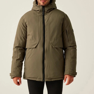 Parka robuste et chaude pour l'hiver, vêtement de travail d'extérieur, imperméable et isolé, fournisseur d'usine en gros, hydrofuge et respirant - Product Image 1
