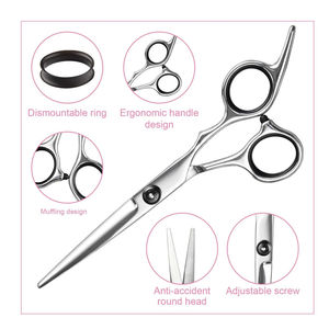 MAHFOOZ INSTRUMENTS Kit de Tijeras Profesionales para Cortar Cabello de Barbero, Tijeras de Peluquería de Acero Inoxidable Afiladas para Uso en Salón - Product Image 4