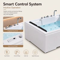 Baignoire Balboa carrée sur mesure Ploutara pour extérieur, en acrylique premium avec jets hydromassants et appui-tête ergonomique, idéale pour villa et salle de sport