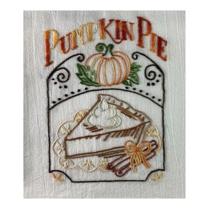 Serviette de cuisine en coton 100% de haute qualité, vente en gros, personnalisable, logo brodé à la citrouille, couleur et taille personnalisées - Product Image 1