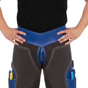 Chaps de fermeur robustes en cuir, réglables, pour le protection des jambes et des sabots, fournitures de travail pour fermeurs - Product Image 5