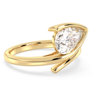 REYES Unique Design Pear Shape Moissanite <b>Solitaire</b> <b>Rings</b> For Women 925 Sterling <b>Silver</b> Engagement Proposal Gift Jewelry - Product Image 3
