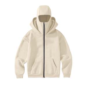 Sudadera con capucha doble extragrande personalizada, de algodón 100% grueso, estilo urbano, para hombre, de alta calidad, premium, OEM. - Product Image 3