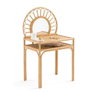 Rattan wooden <b>dressing</b> table with mirror for kid imaginative & role play toddler make up vanity - Product Image 2