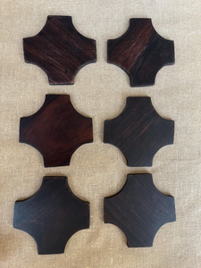 Posavasos de Madera Hechos a Mano con Soporte, Juego de 6 Posavasos Decorativos de Madera para Mesa de Café, Mesa de Comedor, Hogar y Oficina - Product Image 5