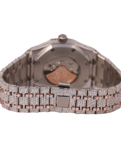 Reloj de Diamantes Moissanite con Esfera Árabe y Correa de Oro Blanco para Exportación, Reloj de Diamantes Estilo Hip Hop, Regalo para Hombre - Product Image 4