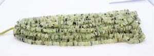 ลูกปัดเพรนไนต์ธรรมชาติแบบเรียบ ขนาด 5-6 มม. ลูกปัดพลอยเพรนไนต์แบบไม่เจียระไน ความยาว 16 นิ้ว ลูกปัดเพรนไนต์แบบขัดเงา - Product Image 4