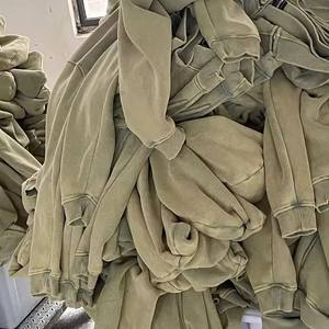 เสื้อฮู้ดซิปผู้ชายทรงโอเวอร์ไซส์ พิมพ์ลาย ผ้าเฟรนช์เทอร์รี่ สวมใส่สบายๆ สำหรับฤดูใบไม้ร่วง สีเขียวอ่อน ผ้าฝ้ายถัก โลโก้ที่แขนซ้าย - Product Image 5