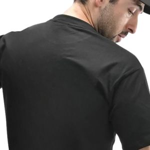T-shirt noir à manches courtes pour homme, col rond, uni, décontracté, basique, couleur unie, coupe classique, haut de tous les jours, vêtements simples pour homme - Product Image 4