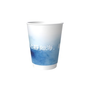 Custom Logo 20oz Double Wall PE Coated Food Grade Recyclable Disposable Premium Riiqi <b>Paper</b> Cups - Product Image 3