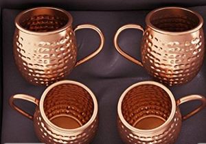 Copper <b>beverage</b> mug <b>set</b> botanical courtyard cups reusable premium cocktail <b>serving</b> durable collection mugs - Product Image 2