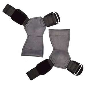 Poignée de musculation réglable en cuir robuste avec sangle de poignet et protection renforcée de la paume pour un ajustement confortable - Product Image 5